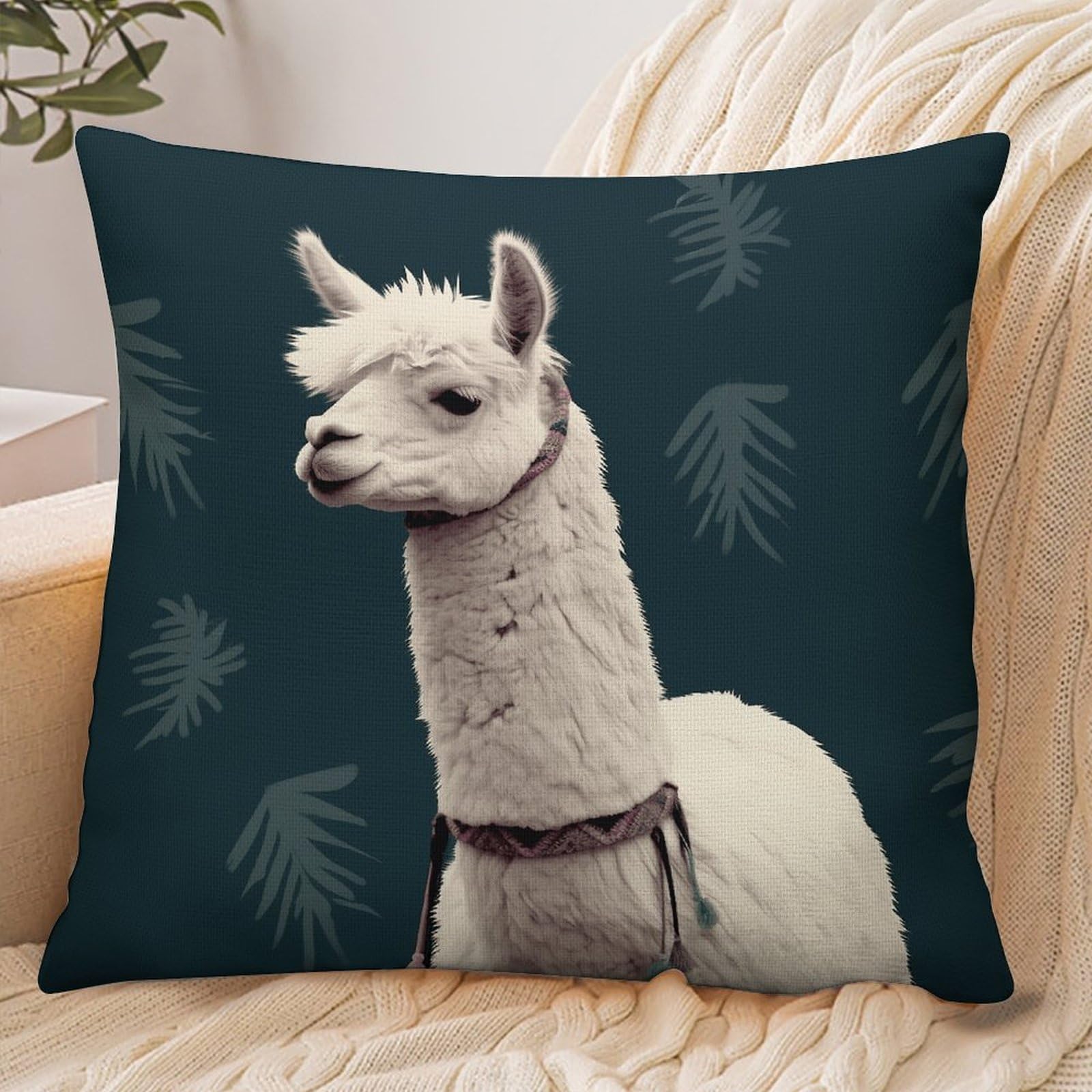 Fekiloot Style Alpaca Llama Pillowcase Pillow Sham Pillow Case