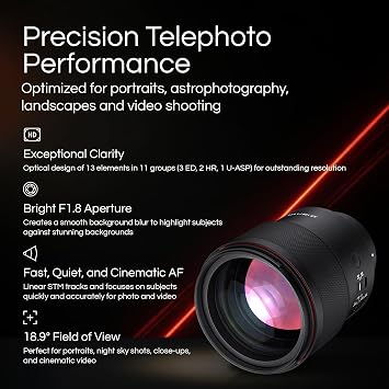 Rokinon IO13518 AF 135mm F1.8 Telephoto Lens for Sony E