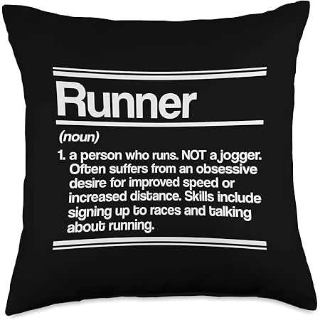 Amazon Com Funny Running Marathon Runners Gifts Pillows Running Funny Definition Marathon Runners Gift Throw Pillow 18x18 Multicolor Home Kitchen