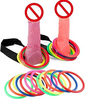 14 PCS Bachelorette Party Supplies, Bachelorette Party Plastic Ring Toss Game Kit, forTossing Games Party, Bachelorette Party and Bridal Shower Party