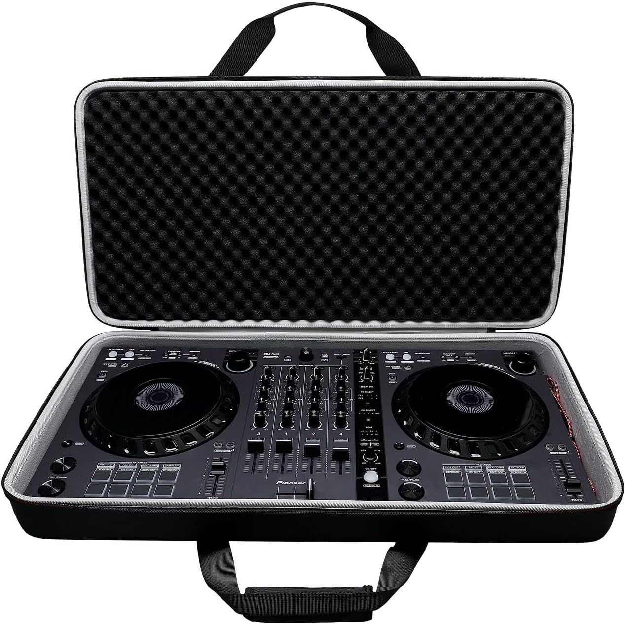 XANAD Hard Case for Pioneer DJ DDJ-FLX6 4-deck or Hercules Inpulse T7 2 Deck Rekordbox and Serato DJ Controller - Protective Carrying Storage Bag