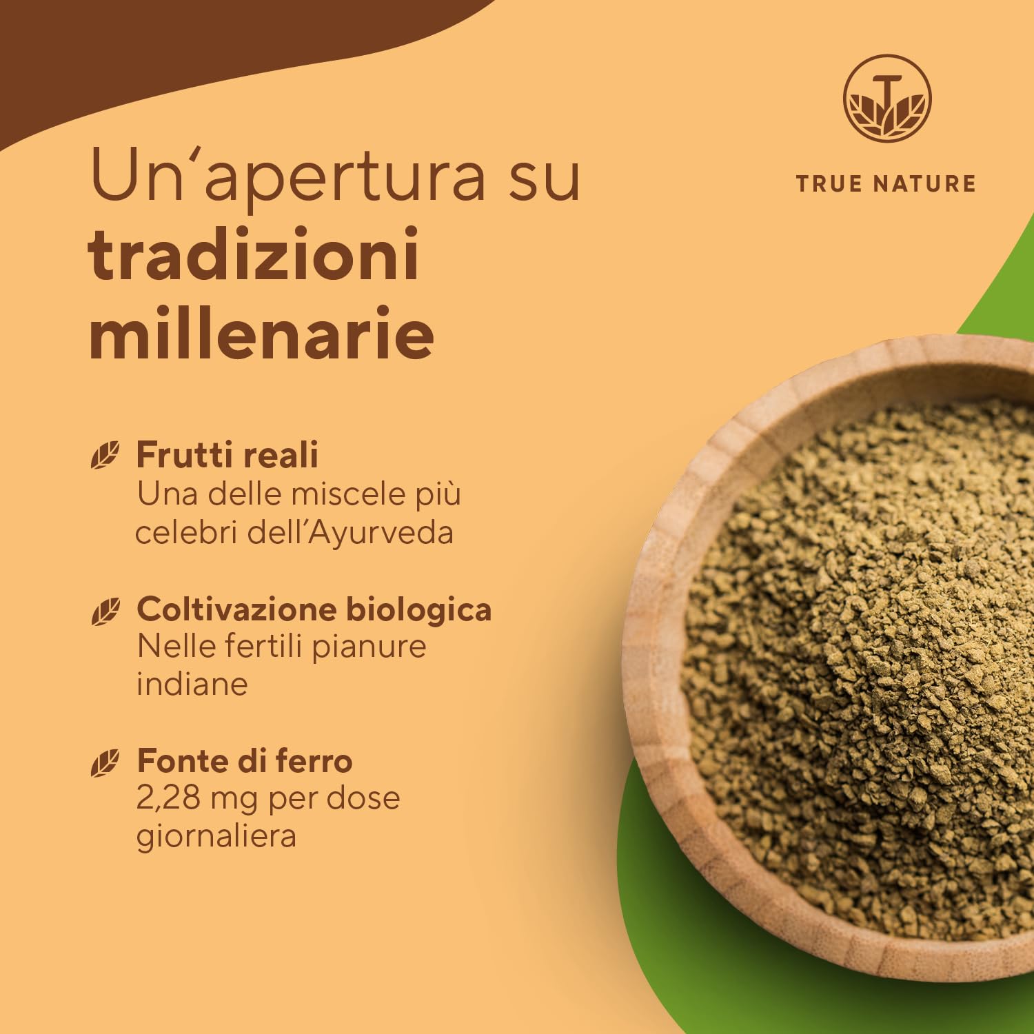 Triphala Bio - 360 Capsule - 2000 mg Dose giornaliera (Alto dosaggio) - Triphala capsule di qualità premium dall'India India - Senza additivi, Testato in laboratorio, produzione tedesca - TRUE NATURE