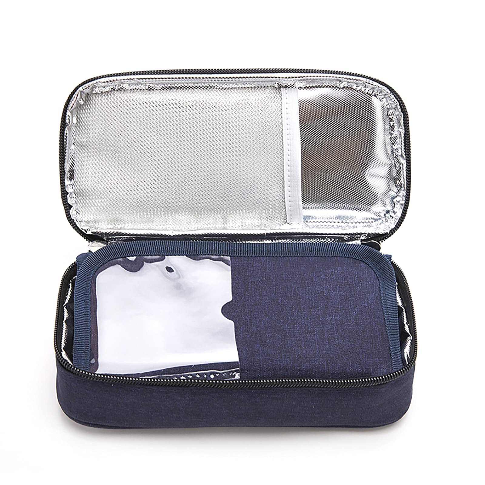 Kühlschrank-Insulin-Kühltasche, wasserdicht, tragbar, medizinische Organisationstasche für Diabetiker, mit 2 Eisbeutelkühlern, für Insulinstift, Blutzuckermessgerät und Diabetikerbedarf