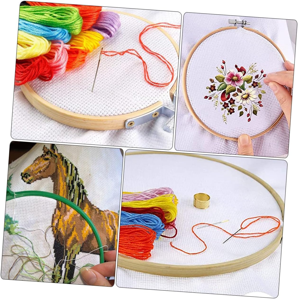 8pcs Gridding Embroidery Material for Creative Projects for Home Decor and Garment Crafts