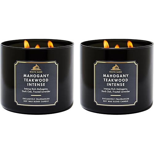 Bath & Body Works Mahogany Teakwood Intense 3-Wick Candle 2-Pack
