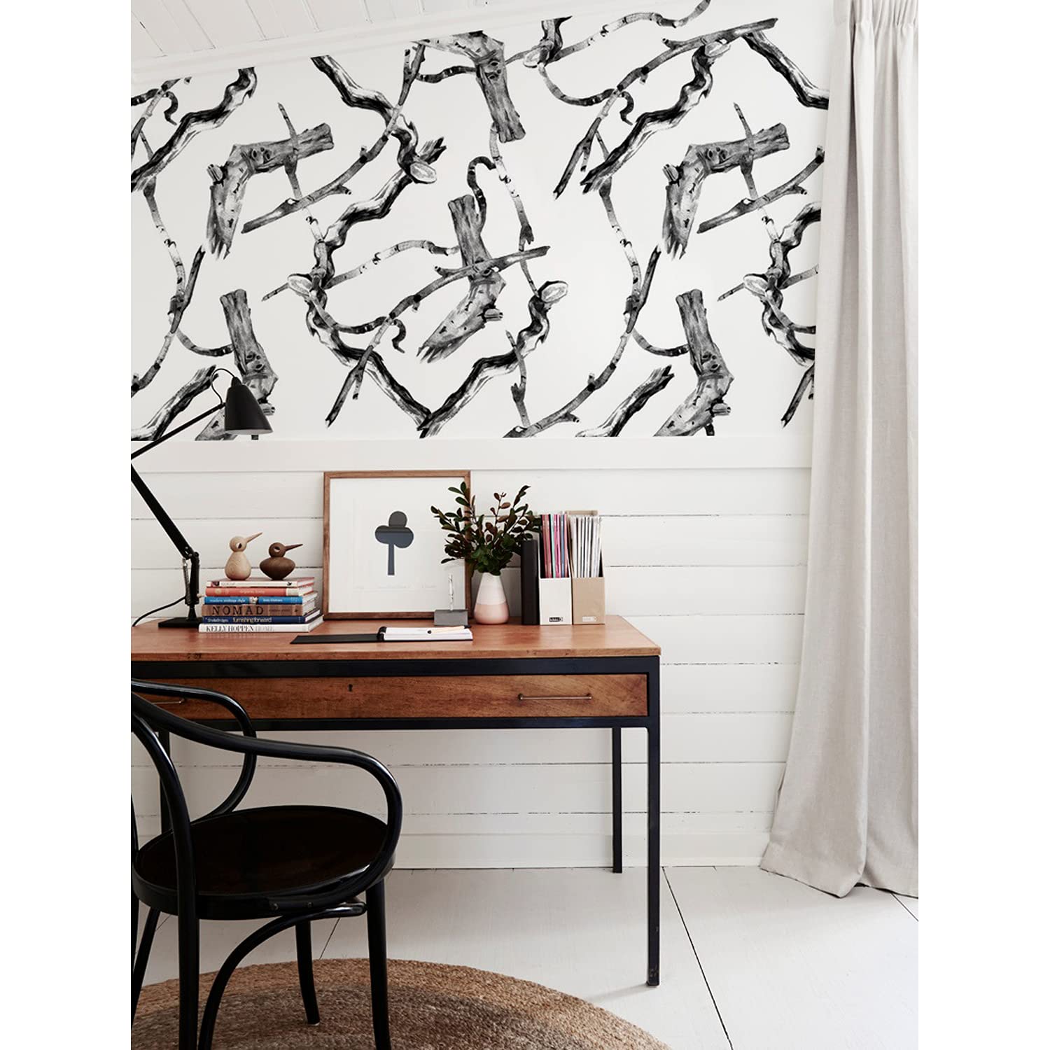 Papier peint haut de gamme branches d'arbre en latex mat 208x146cm