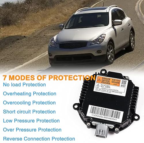 Miniatura 5 de Unidad de control de balasto de faros delanteros HID de xenón 28474-89904 con bombilla D2S y módulo de encendido compatible con Infiniti EX35 FX35