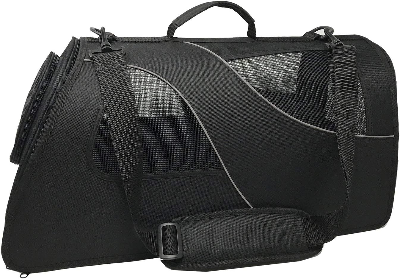 Soft-Sided Pet Carrier for Small Dogs and Cats, Black
