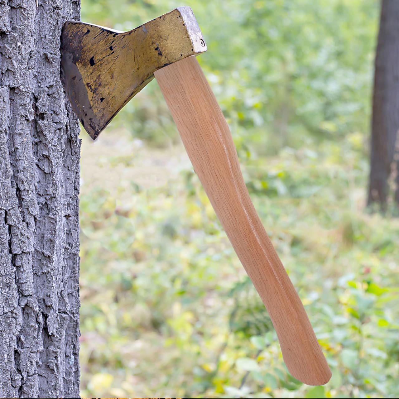 VILLCASE Poignée en Bois pour Hachette 40 cm – Prise Ergonomique et Antidérapante pour une Meilleure Stabilité et Sécurité – for Jardinage, Aménagement Paysager, Travaux Extérieurs