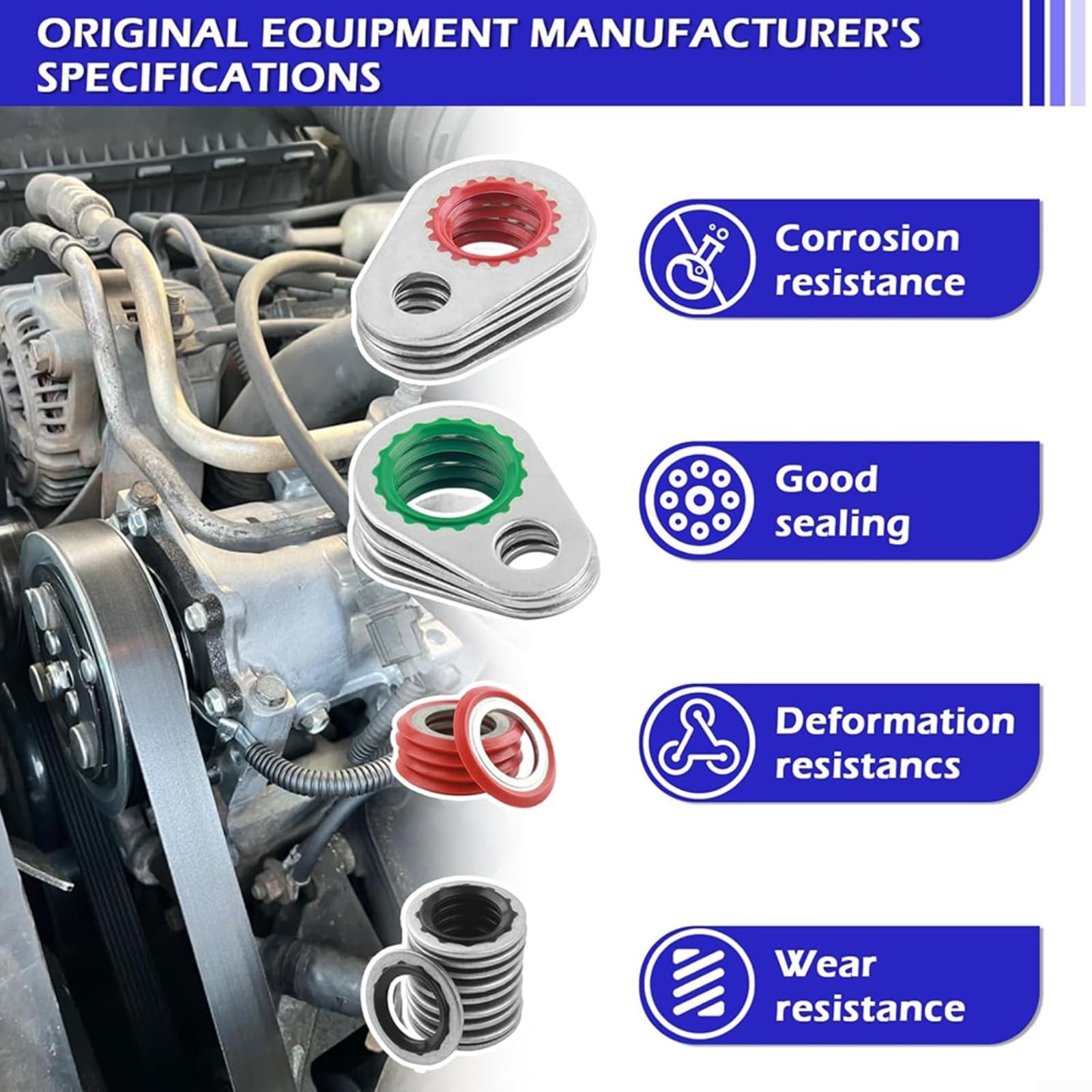 139-teiliges AC-O-Ring-Set, A/C-Gummidichtung, Sortiment für Auto-Klimaanlagendichtung, Reparatur mit Metallringen und organisierter Aufbewahrungsbox für Mechaniker