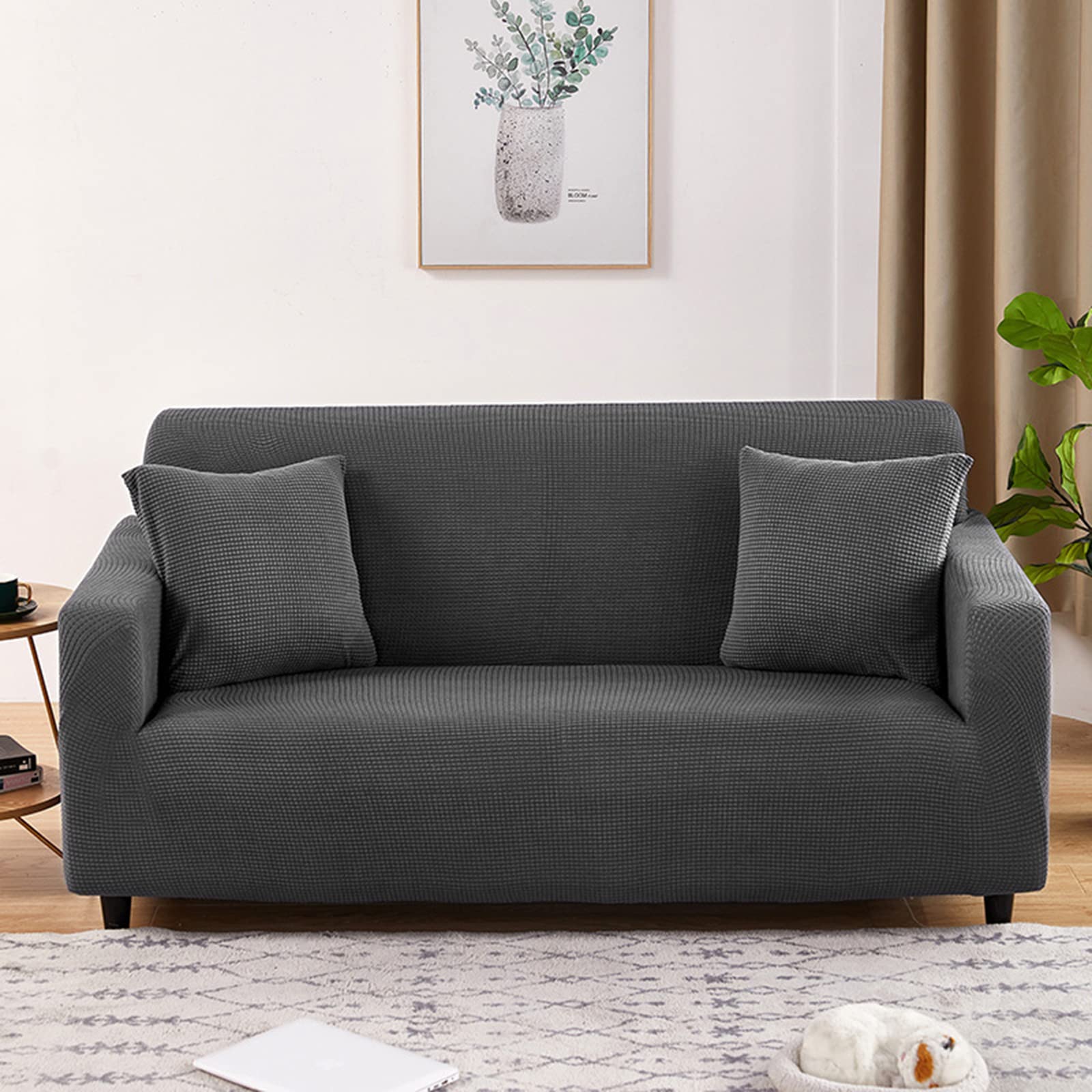 Housse de causeuse jacquard extensible élastique protection fauteuil