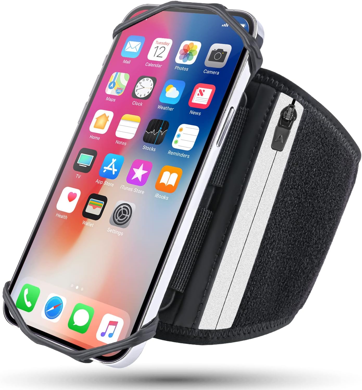 Sportarmband Handy Mit Kopfhörer Tasche, 360° Drehbar Handytasche Sport