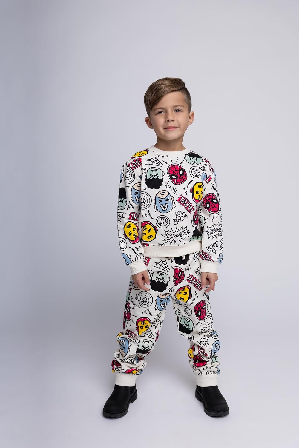 Marvel Avengers Boys' Fleece Sweatshirt and Jogger Set Toddler to Big Kid