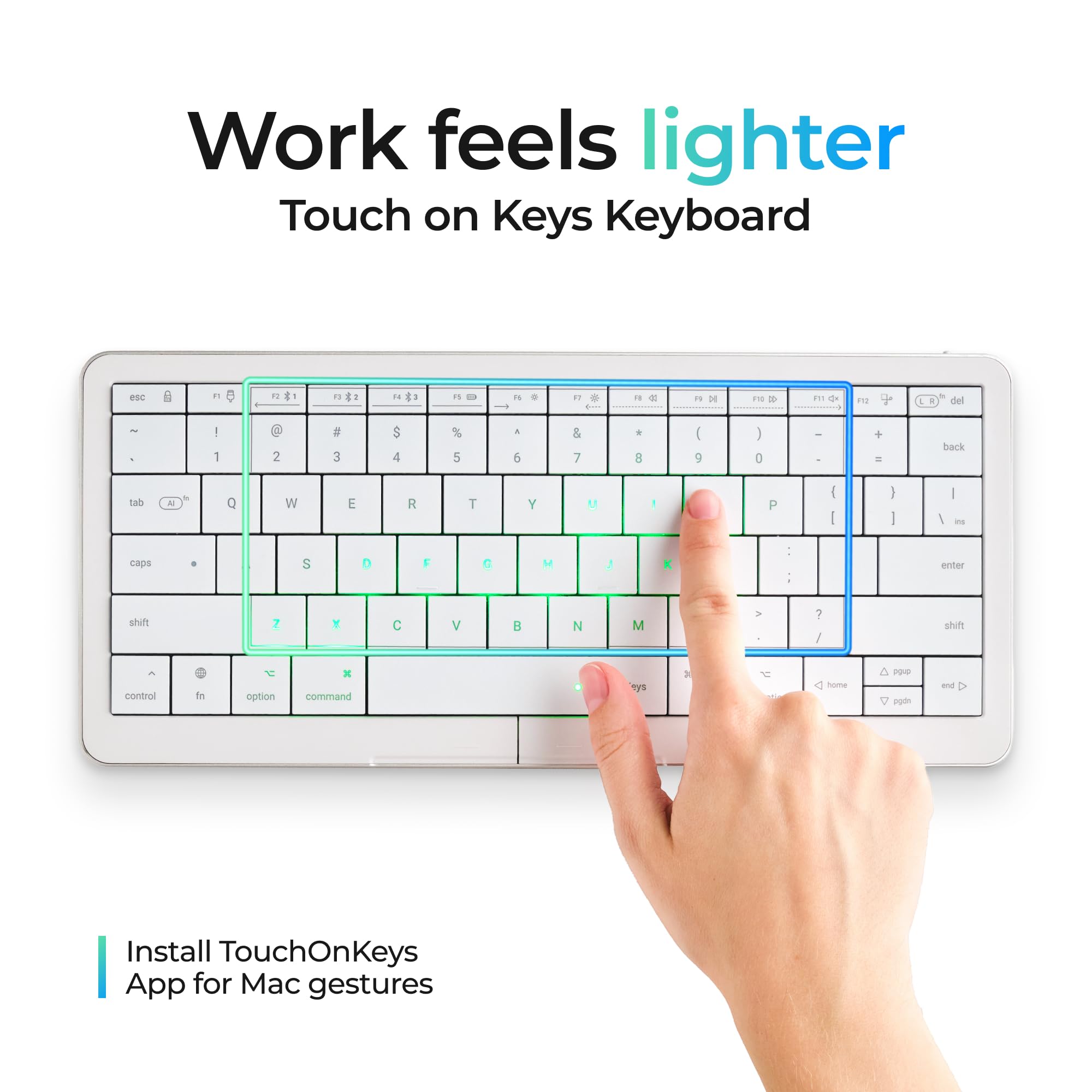 Clevetura CLVX S Mac | Touch On Keys & Gestures AI Keyboard