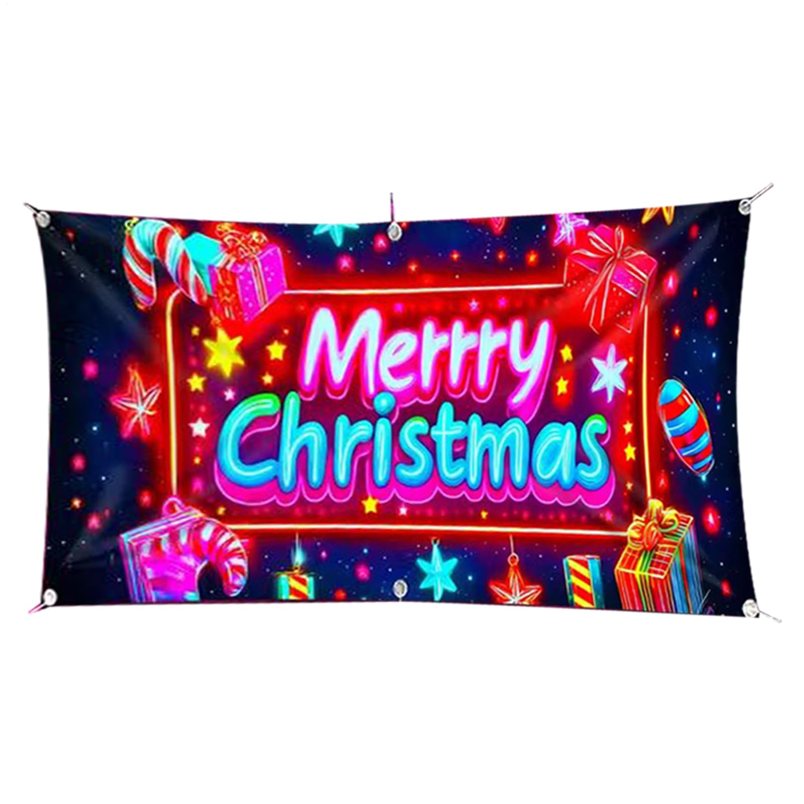 Bannière de couverture pour porte de garage de Noël LED grand format
