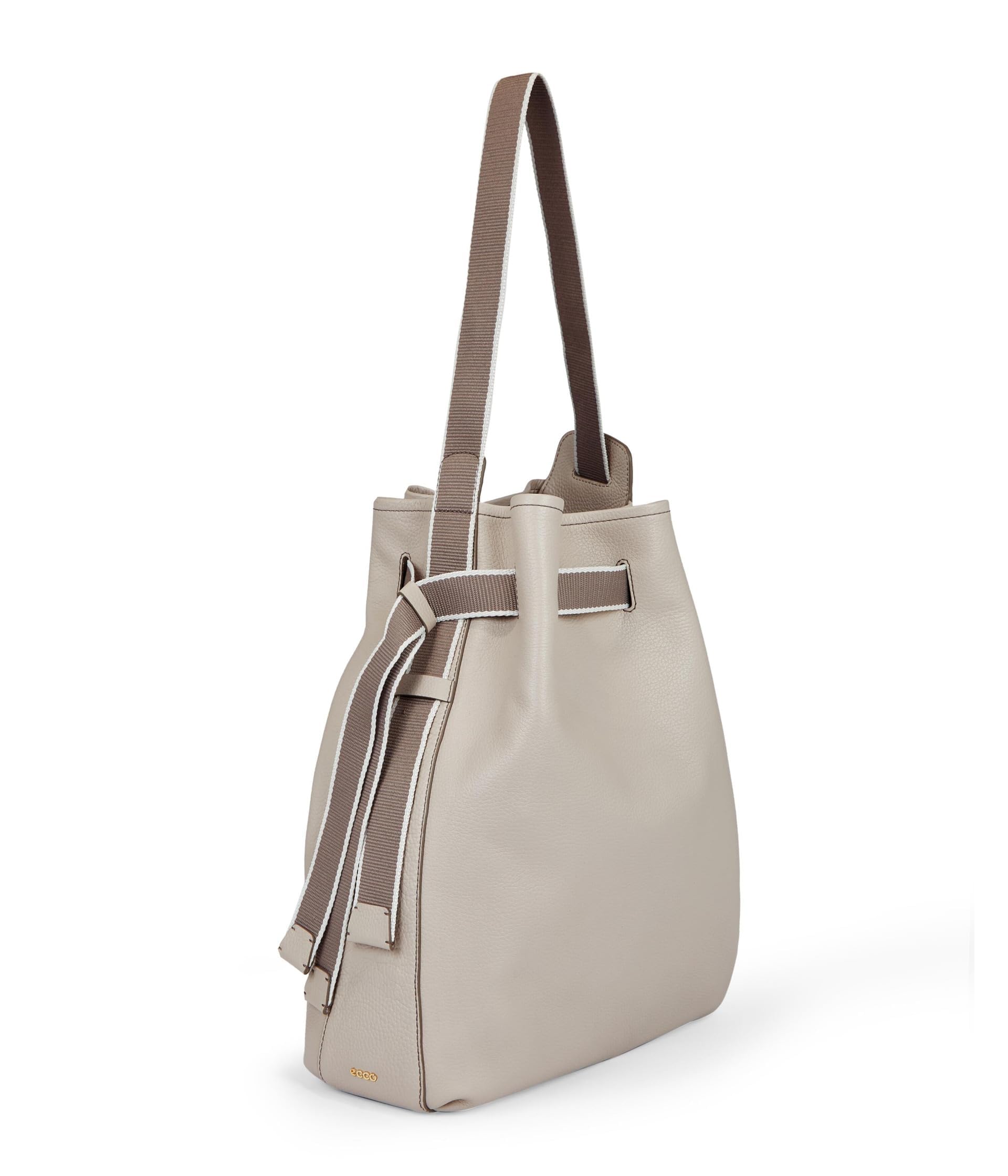 ECCO Large Sail Bag, Taupe Pebbled Leather