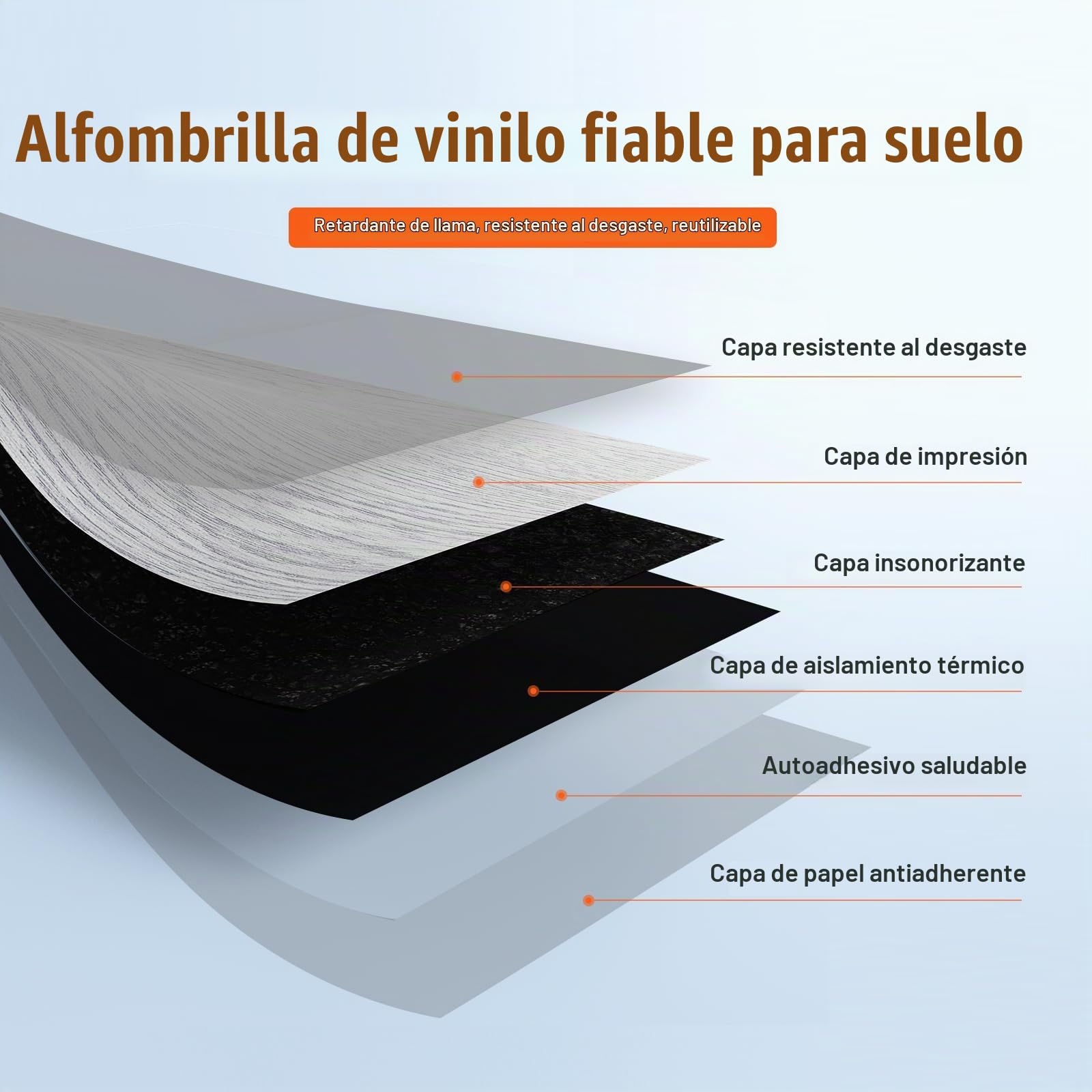 VEVOR Baldosas de Vinilo Autoadhesivas de 914 x 152 mm, 20 Baldosas de 0,62 mm de Grosor, Despegar y Pegar, Suelos de Bricolaje de Grano de Madera Gris Claro para Cocina, Comedor, Dormitorios y Baños