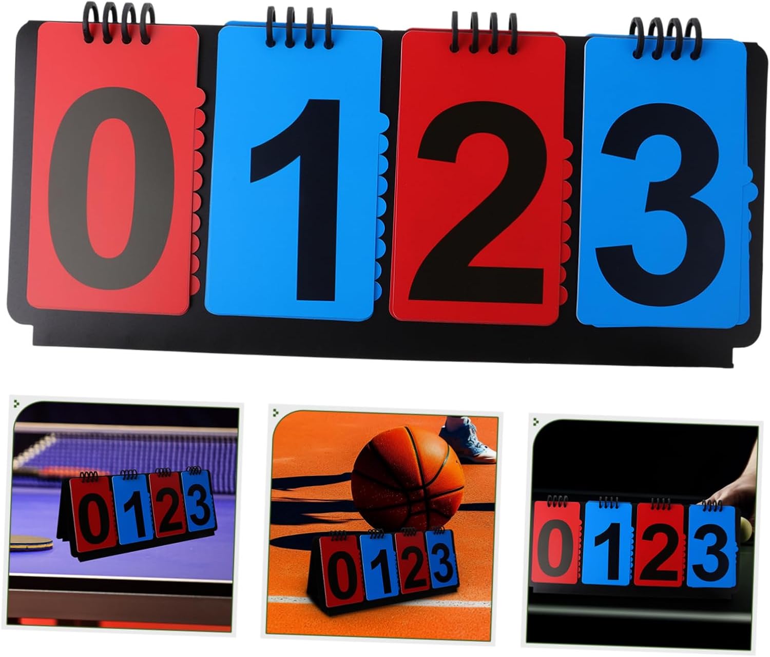 Scoreboard for Sports Two-Sided Scoreboard for Basketball Tennis and Soccer Easy to Read and Construction for Indoor and Outdoor Games