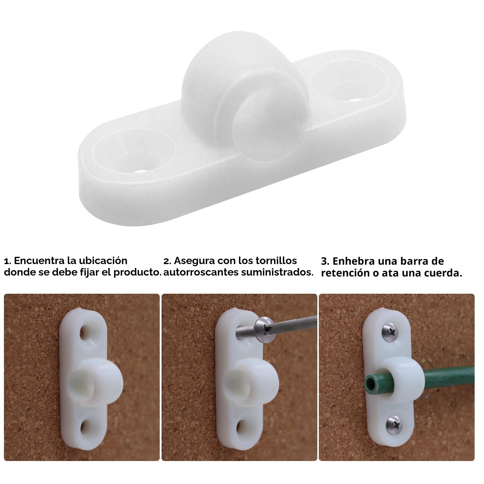 Juego de 10 Ojales para Toldos para Caravana y Caravana con 20 Tornillos, Instalación Vertical y Horizontal (Horizontal)