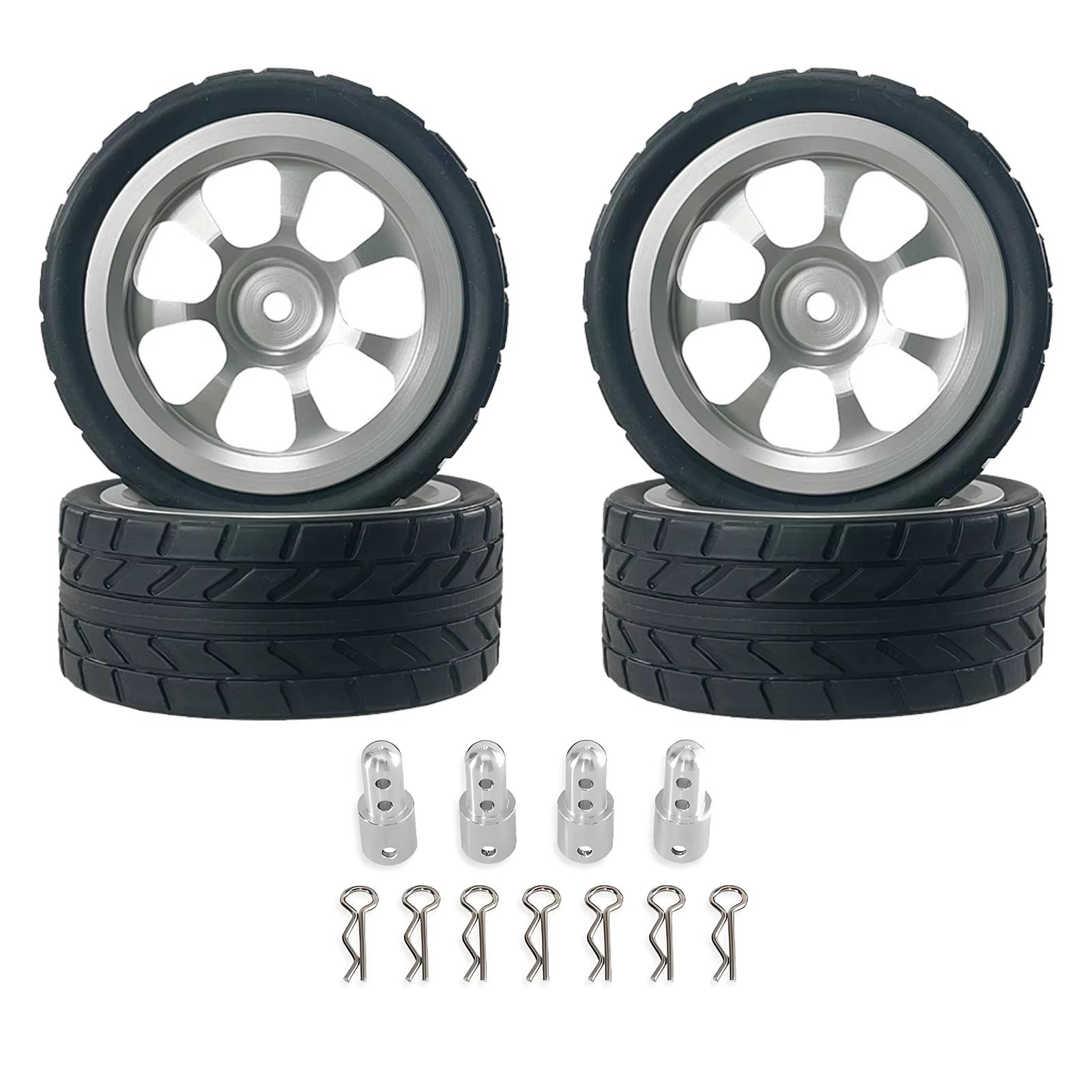 Per MJX Per Hyper Go 14303 14304 14302 14301 1/14 65mm Per Rally Pneumatici Per Ruote In Metallo Ad Alta Resistenza CNC Parti Di Modifica Per Auto RC Accessori RC