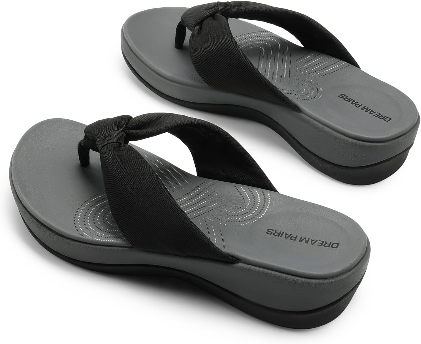 DREAM PAIRS Platform Flip Flops for Women Cushioned Thong Sandals with Soft... - Picture 31 of 42