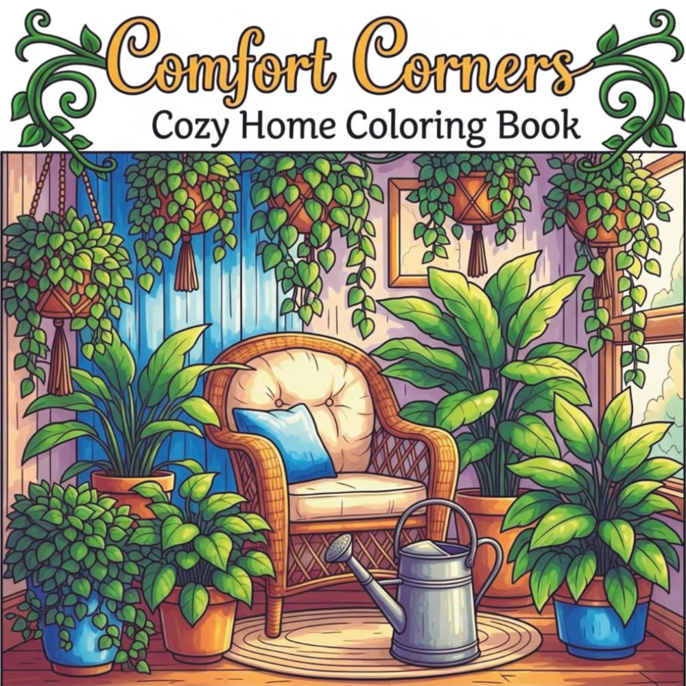 Comfort Corners: Cozy Home Coloring Book