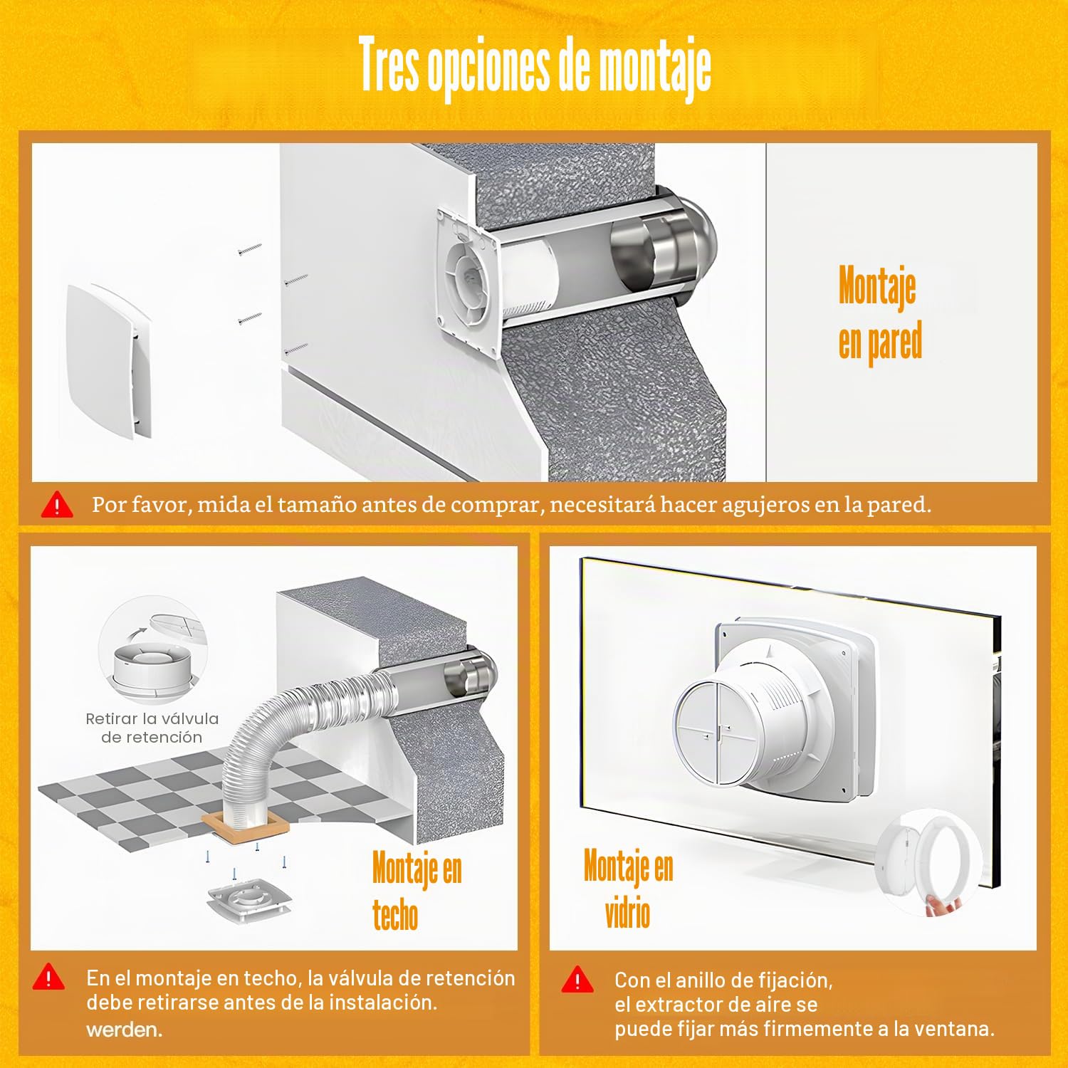100 mm Ventilador Extractor de Baño con Sensor de Humedad & Temporizador, 95 m³/h Ventilador de Baño con Válvula Antirretorno,12W Ventilador Silencioso ≤34 dB para Cocina Baño