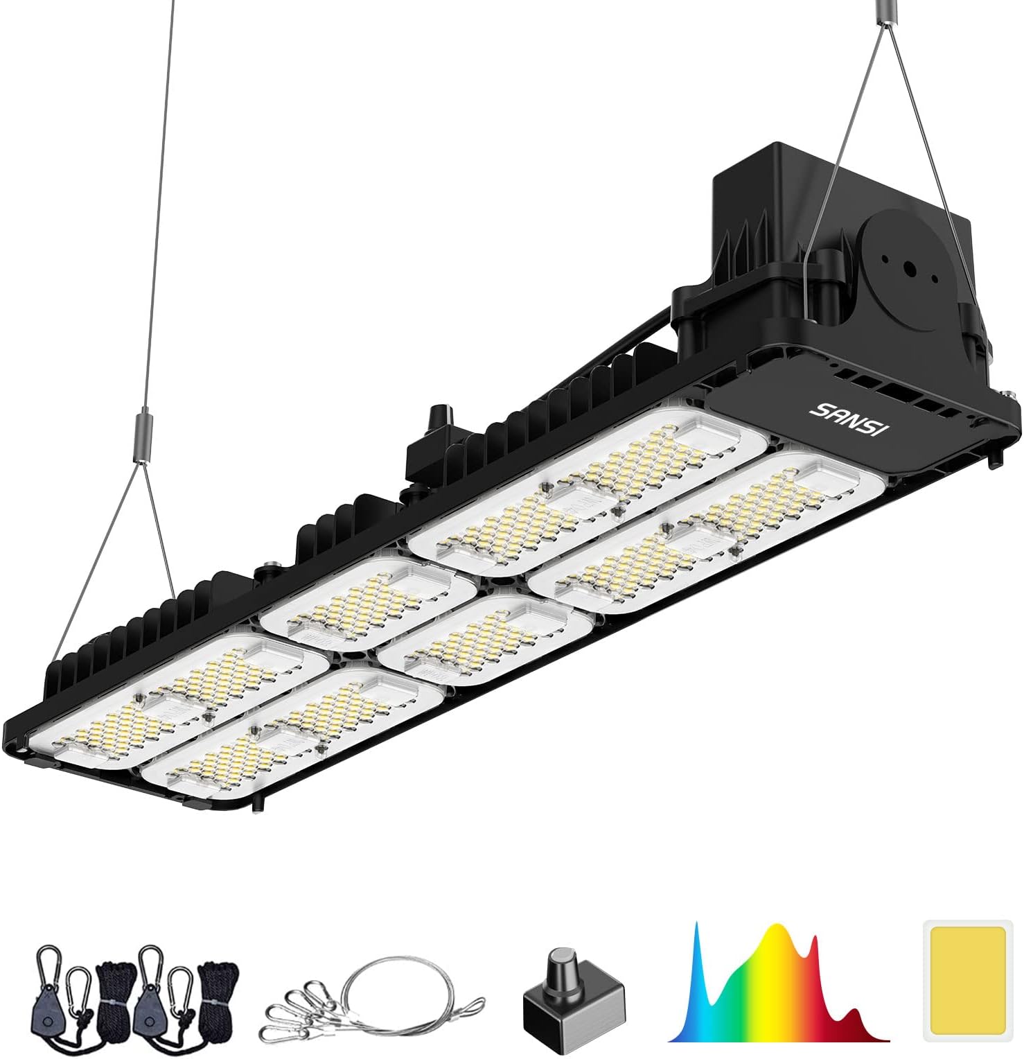 2200W LED Grow Light with High PPFD LM301B Diodes Dimmable Lights Full Spectrum Plant Growing Lamps Greenhouse Hydroponics for Indoor Plants 2x4 3x3 Grow Tent Actual Power 200Watt
