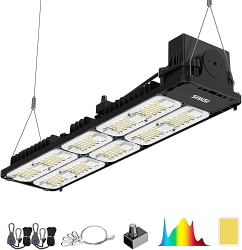 SANSI Luz LED de crecimiento de 2200 W con diodos PPFD LM301B de alto PPFD, luces regulables, lámparas de cultivo de plantas de espectro completo,