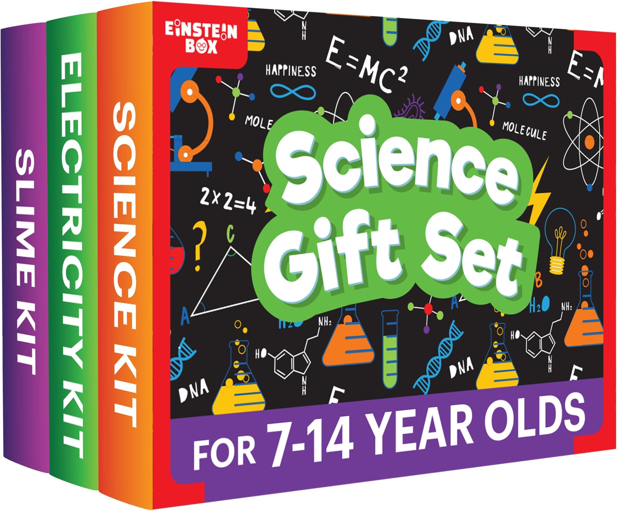 EINSTEIN BOX Science Gift Set 3-in-1 of Slime Kit + Science Kit + Electricity Kit | Gifts for Kids Ages 8,9,10,11,12,13,14 Years | Educational Toys for Boys & Girls| Gift Ideas for Boys & Girls|