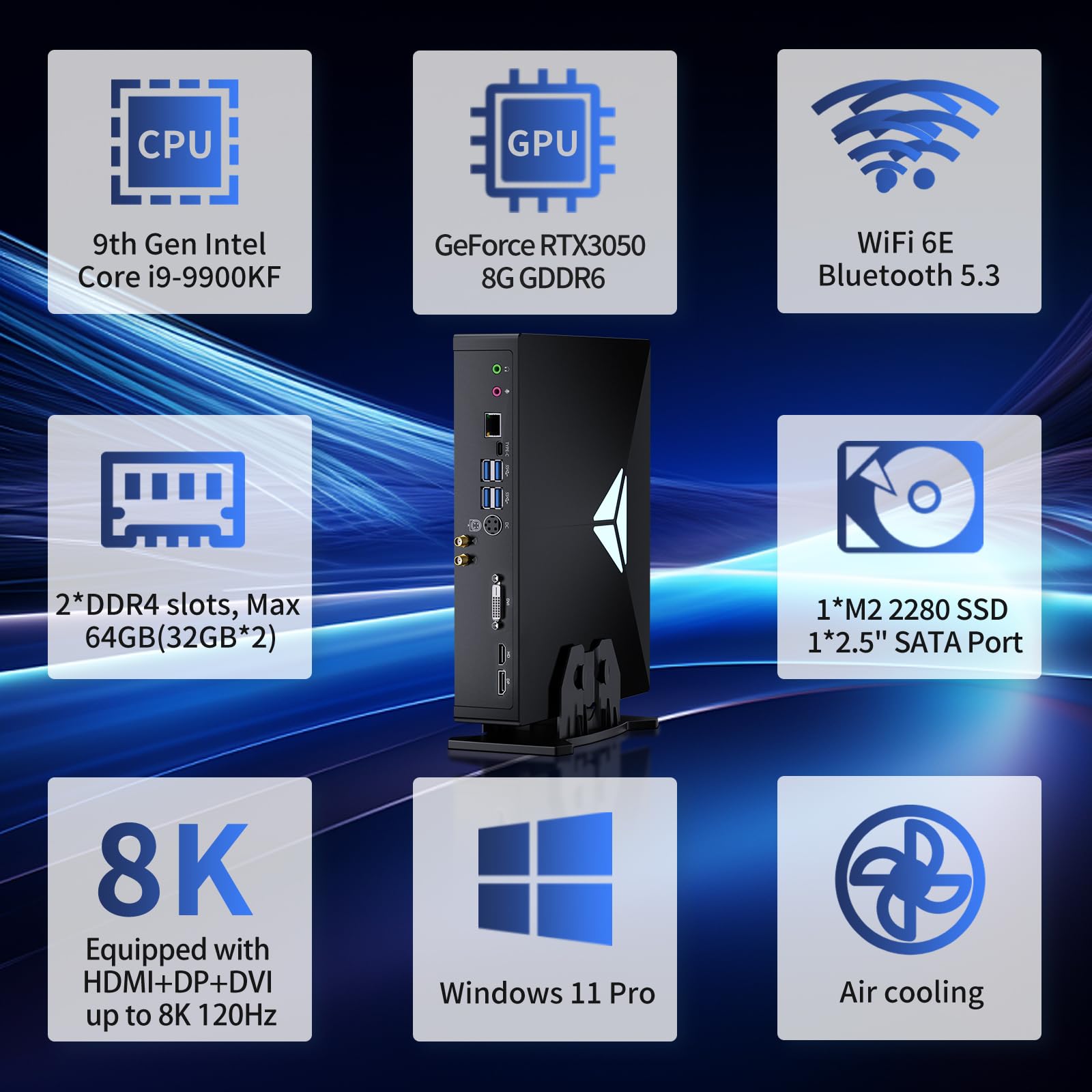 Amazon.com: msecore Mini PC i9, 64G RAM 1T SSD with Core i9-9900KF