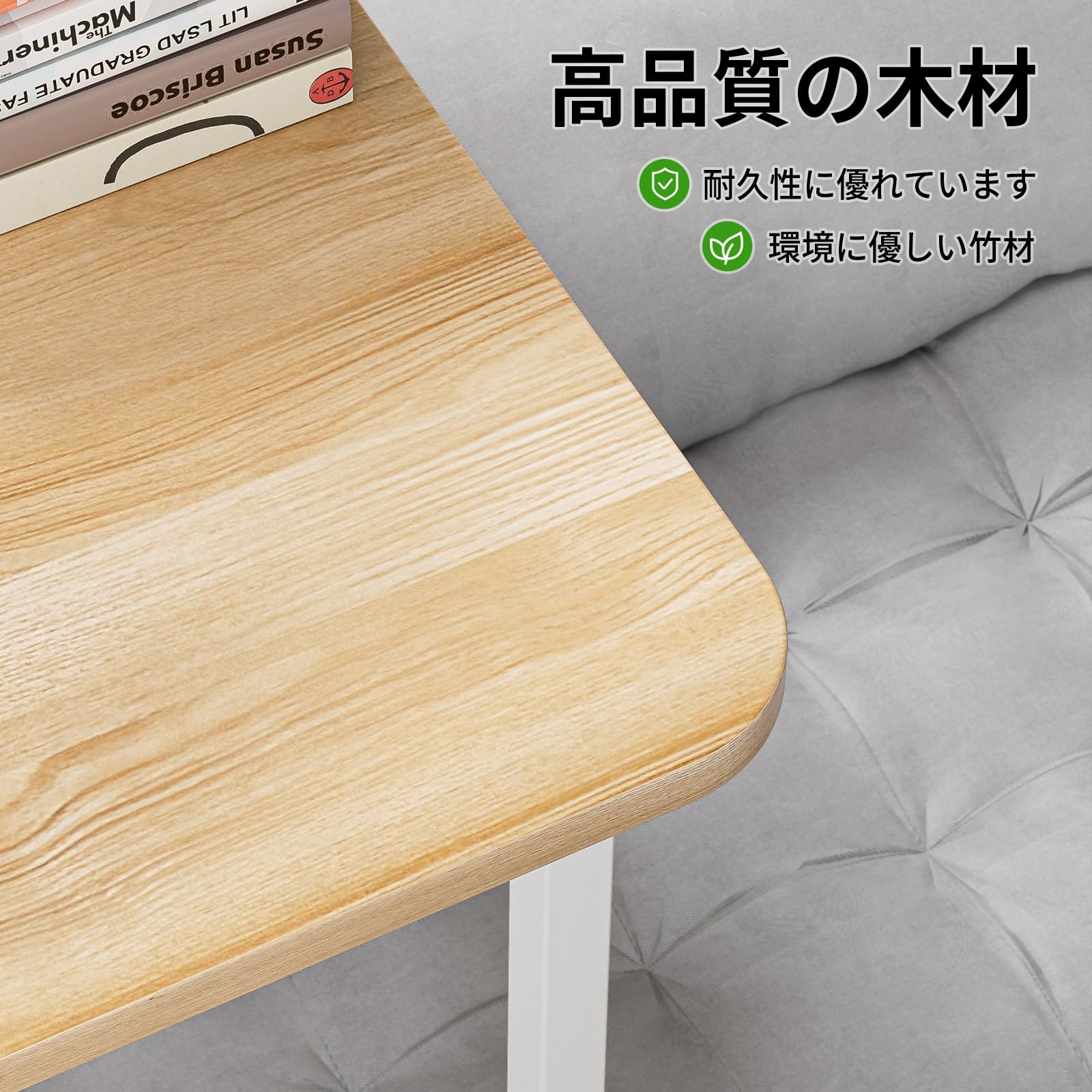 Amazon | Dezyfurni 折りたたみデスク キャスター付き 収納付き 木製