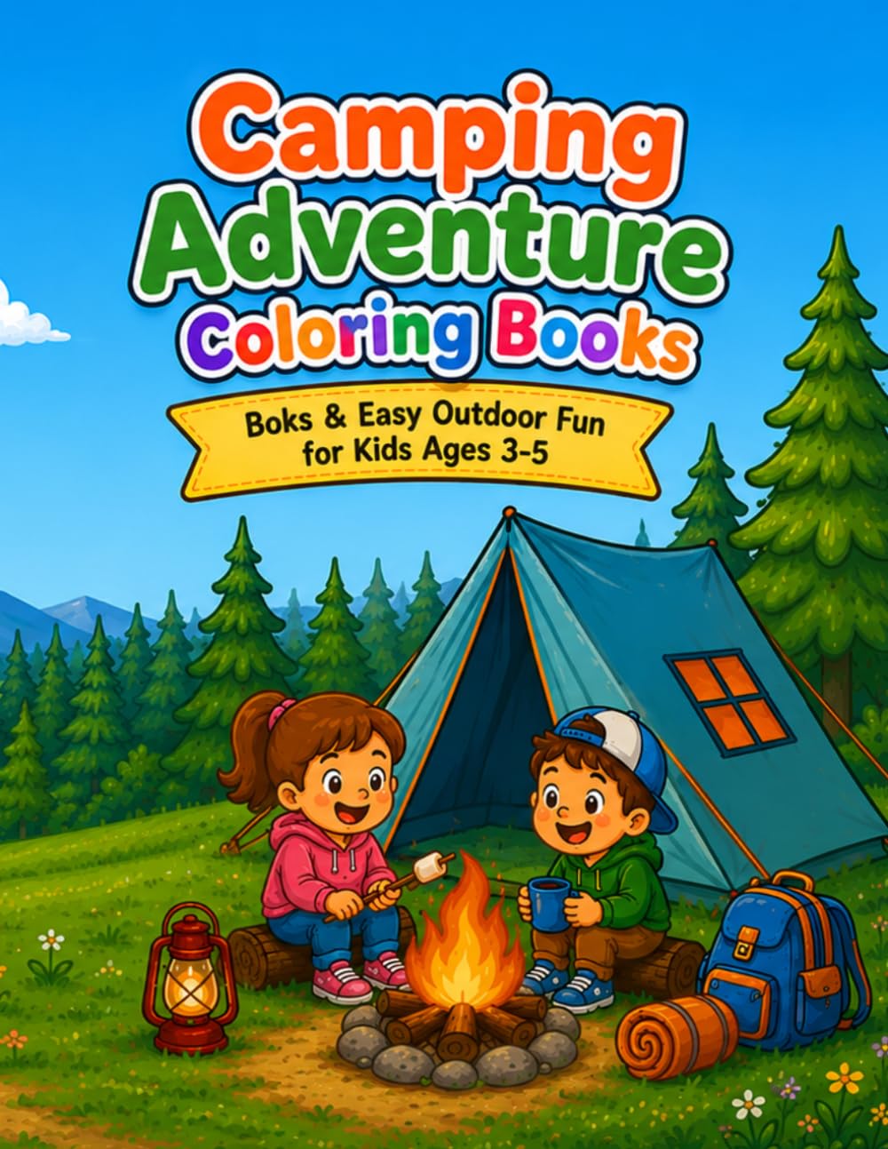 Camping Adventure Coloring Book: Bold & Easy Outdoor Fun for Kids Ages 3–5 (Little Adventure Coloring Books)
