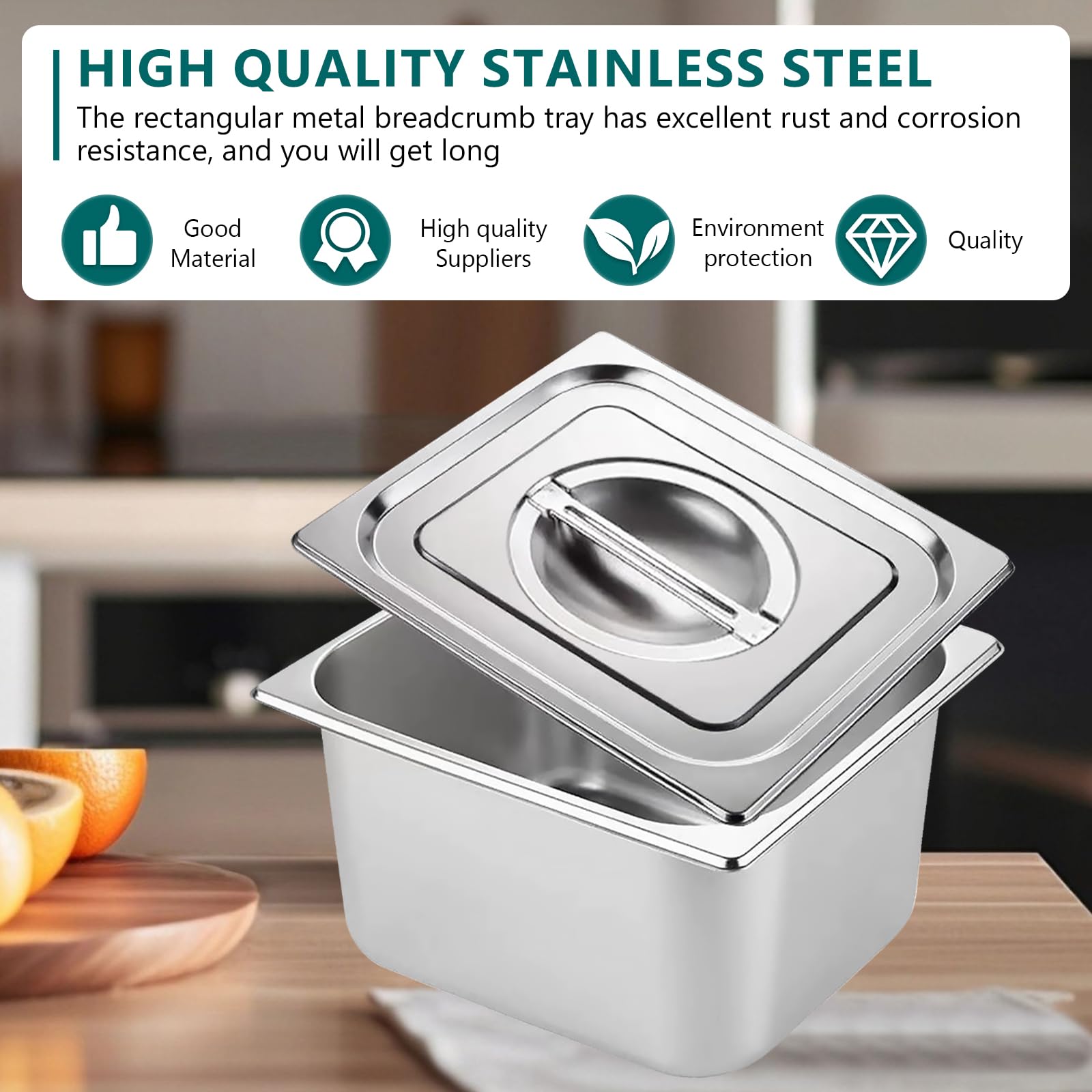 Set 3 Contenitori In Acciaio Inox Per Barbecue - Vassoio Profondo, Vassoio Poco Profondo, Tagliere 2-in-1 Con Scongelatore In Alluminio
