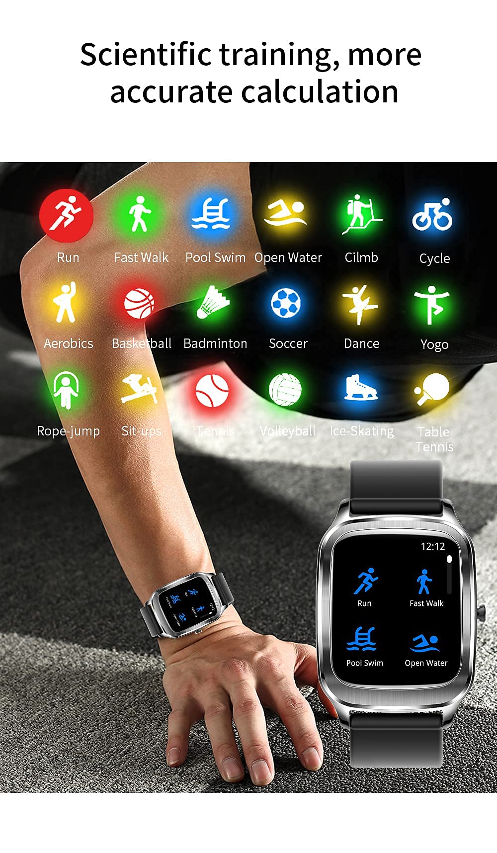 ieverda Smart Watch, 1.65 Inch Full Touchscreen Fitness Tracker with Heart  Rate Monitor and Sleep Analysis, Fitness Watch with Music Control, Camera  Control, Pedometer, Sports Watch for Men and Women: Amazon.de: Electronics