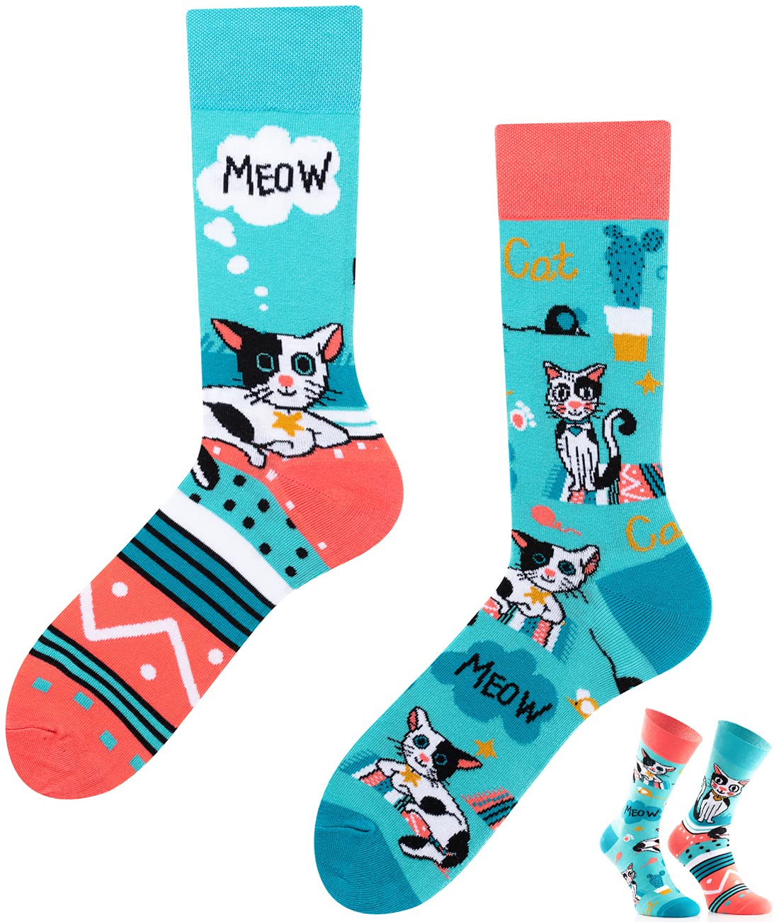 TODO Colours Lustige Socken mit Motiv - Mehrfarbige, Bunte, Verrückte für die Lebensfreude