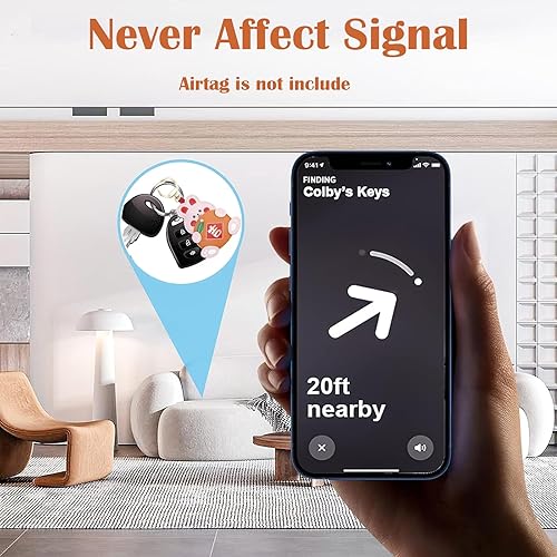 Miniatura 126 de Funda de cuero para llavero para Apple Airtag, funda protectora de AirTag con anillo para llavero, funda antiarañazos para llaves