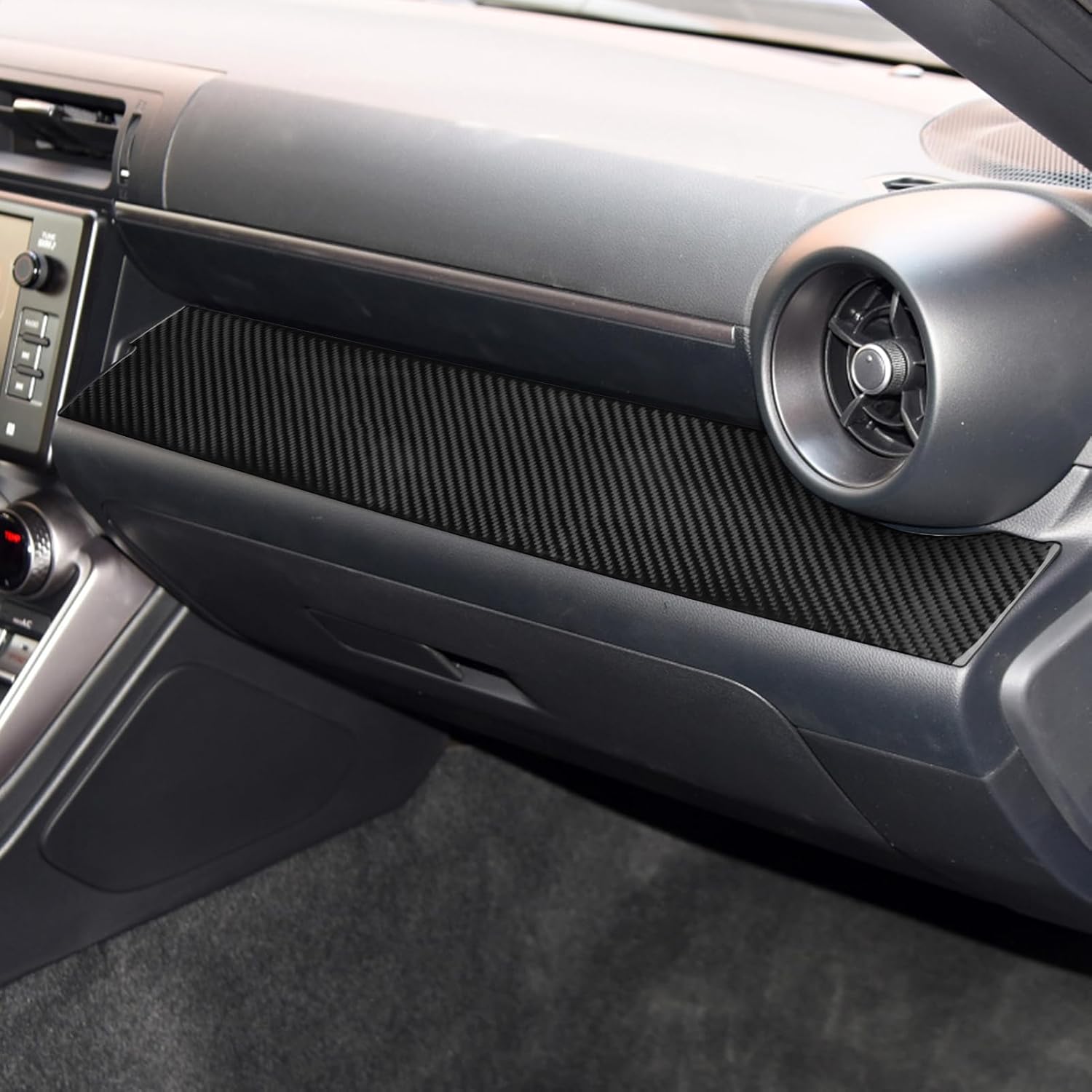 NVCNX Real Carbon Fiber for Toyota GR86 / Subaru BRZ Accessories 2022-2025 2023 2024 Car Dash Board Dashboard Panel Cover Interior Trim Thick Overlay Sticker Decal 3PCs