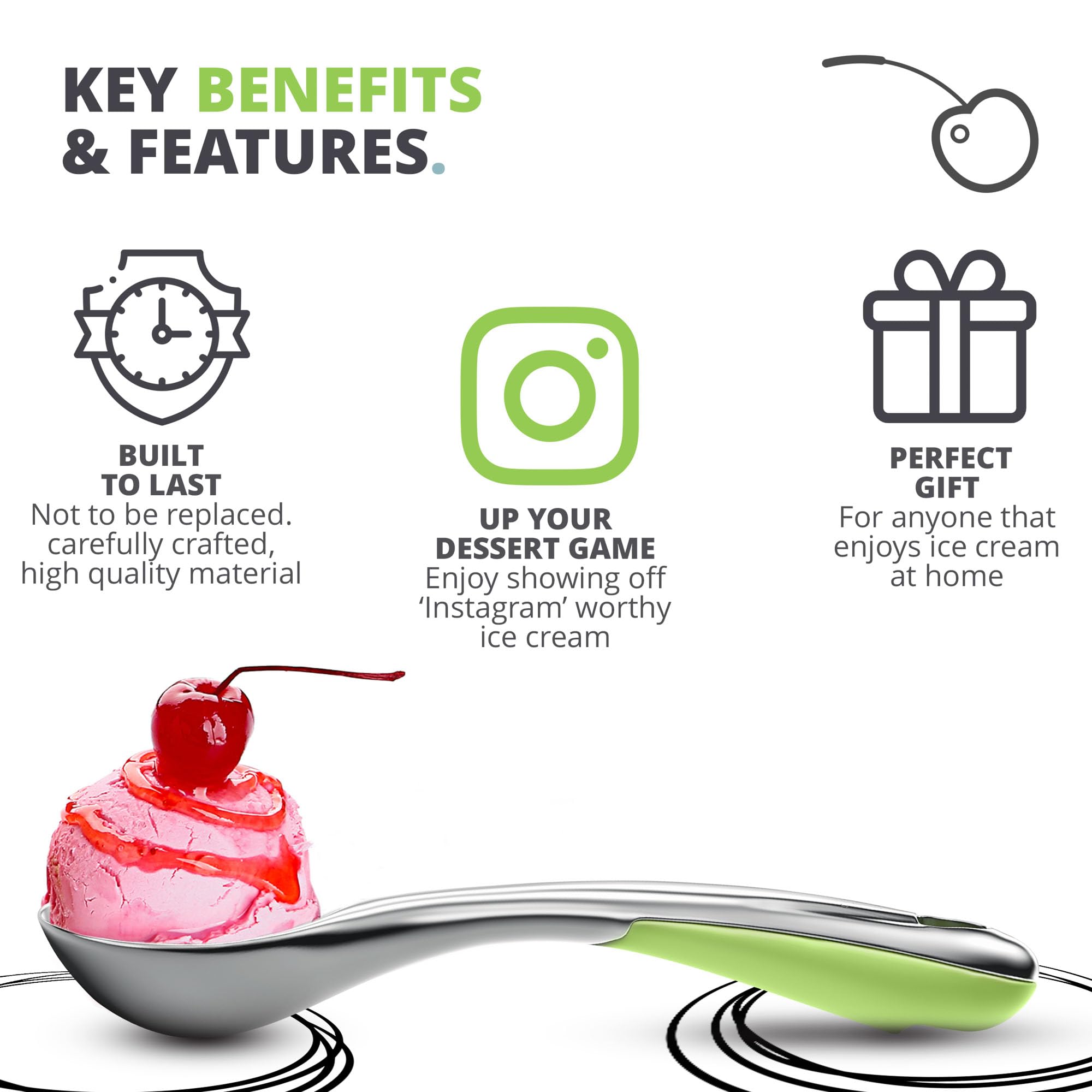 Oliver's Kitchen ® Ice Cream Scoop, Create Perfect Spheres with Our Heavy Duty Ice Cream Scooper - Image 2