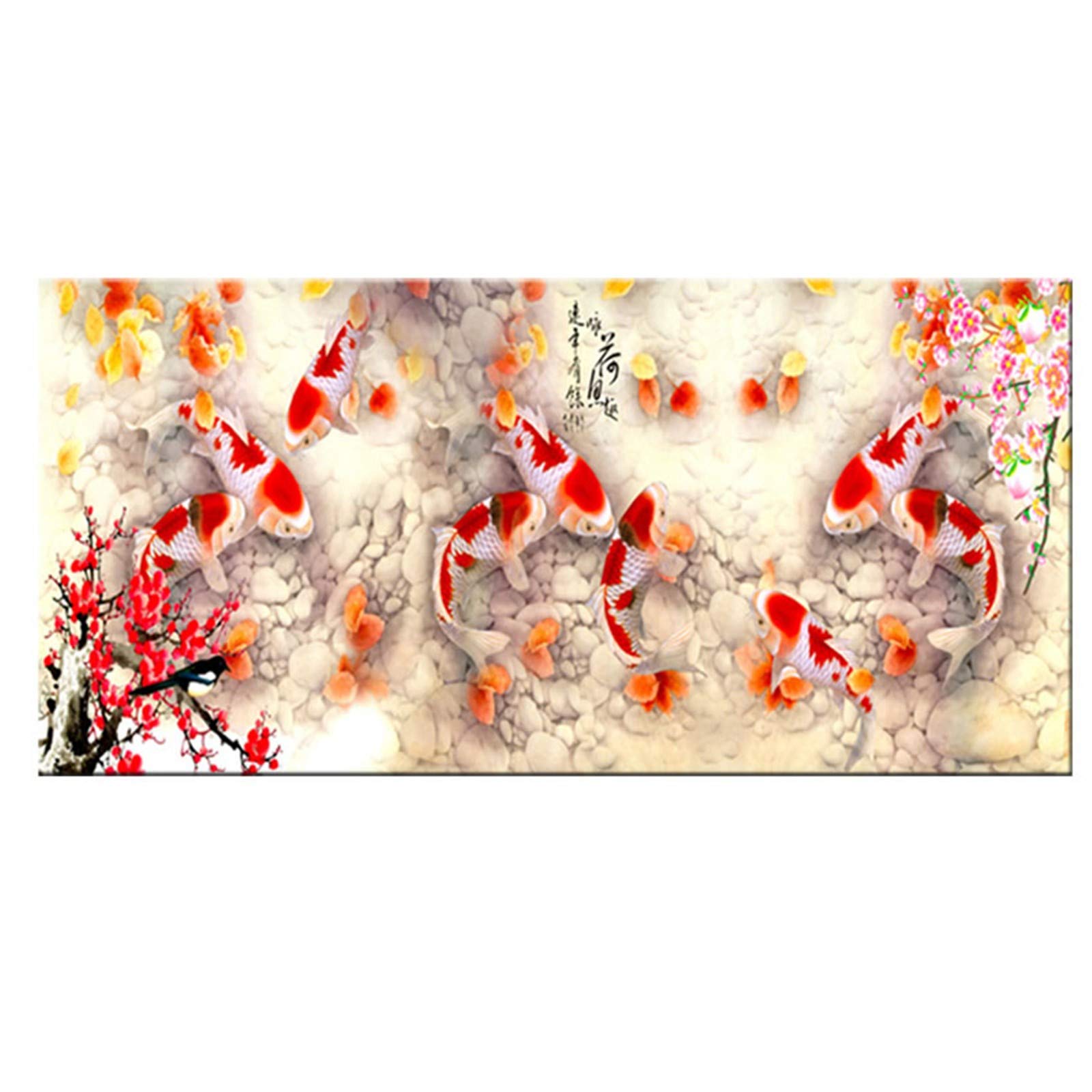 Kit Diamant Peinture Complète Poisson Koi Anti-Stress Grande Taille Adulte