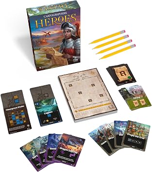 Thunderworks Games Cartographers Heroes Board Game for 12+ Players