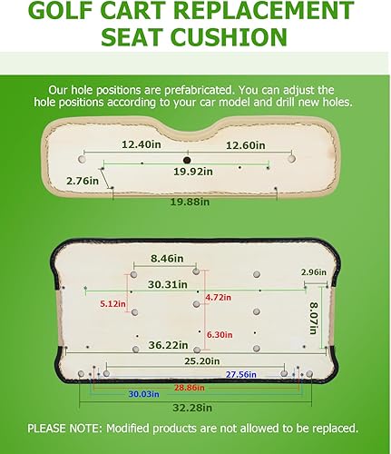 Miniatura 3 de SCITOO Cojín para asiento de carrito de golf