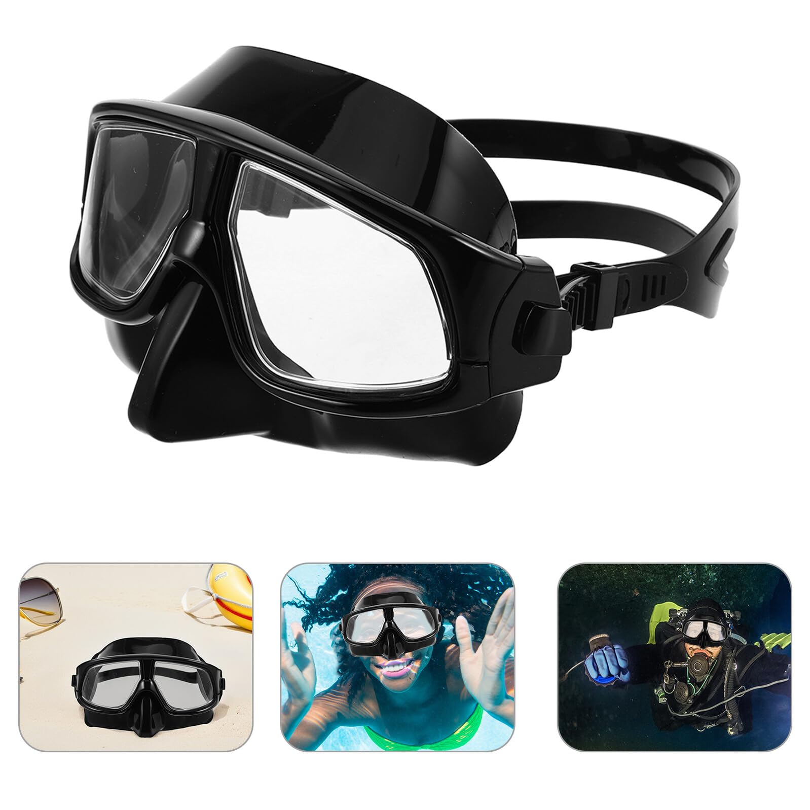 Máscara de Buceo Snorkel Ajustable para Adultos Gafas de Buceo Profesional Volumen con Amplia Visión para Natación y Snorkeling