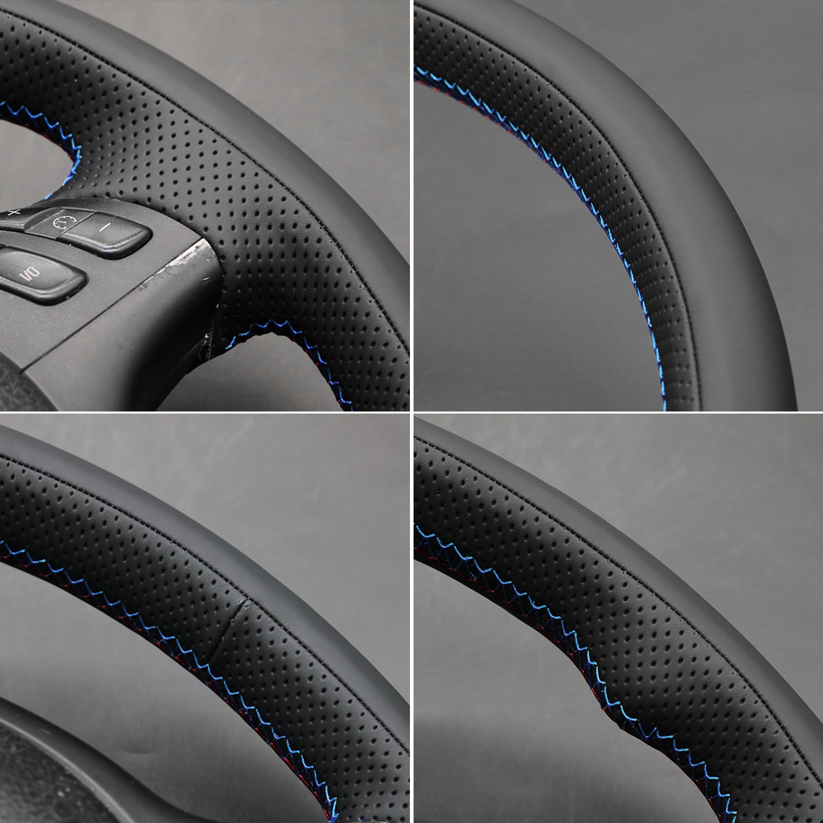 MEWANT Funda de Volante a Medida para Coser Series E46 | series E46 / E46 / 5 2004-2005 / E39 2002-2003 / accesorios / volante Transpirable Para Volantes Calefactados Duradero