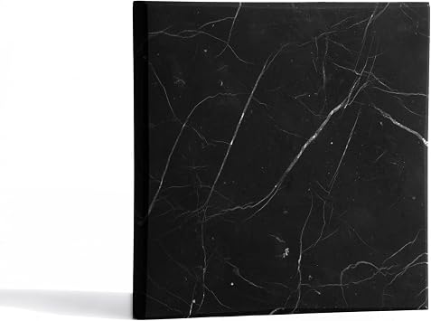 Protection Blocker Shungite Tile Unpolished 4x4 inches 10x10 cm | Big Decorative Mineral Square Stone Slab Plate | Shungite for Cell Phone Protection | Meditation Crystal Charging Plate Mineral SP07