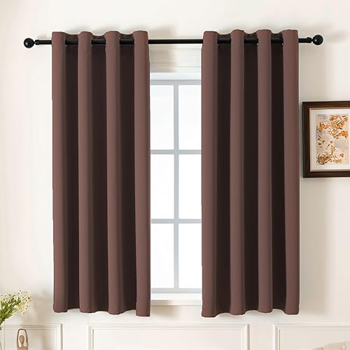 Miniatura 73 de Pickluc Cortina opaca para dormitorio, bloqueo de luz, aislamiento de calor, reducción de ruido, tela más gruesa, extra plegable, 2 paneles, 42