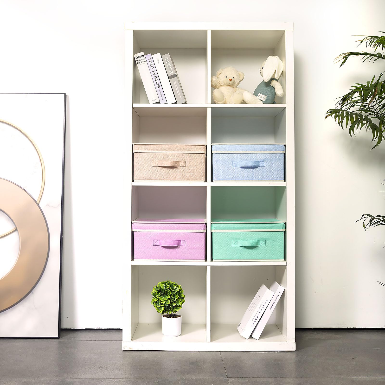 BrilliantJo Storage Boxes with Lid, Foldable Clothing Storage Basket case with Handle for Toy Books, Closet, Bedroom, Home - Image 2