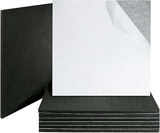 Woiworco Black Akustikplatten Schallschutzplatte, 8 Stück 30 x 30 x 0.9 cmSchalldämpfungsplatten Abgeschrägte Kanten-Schal...