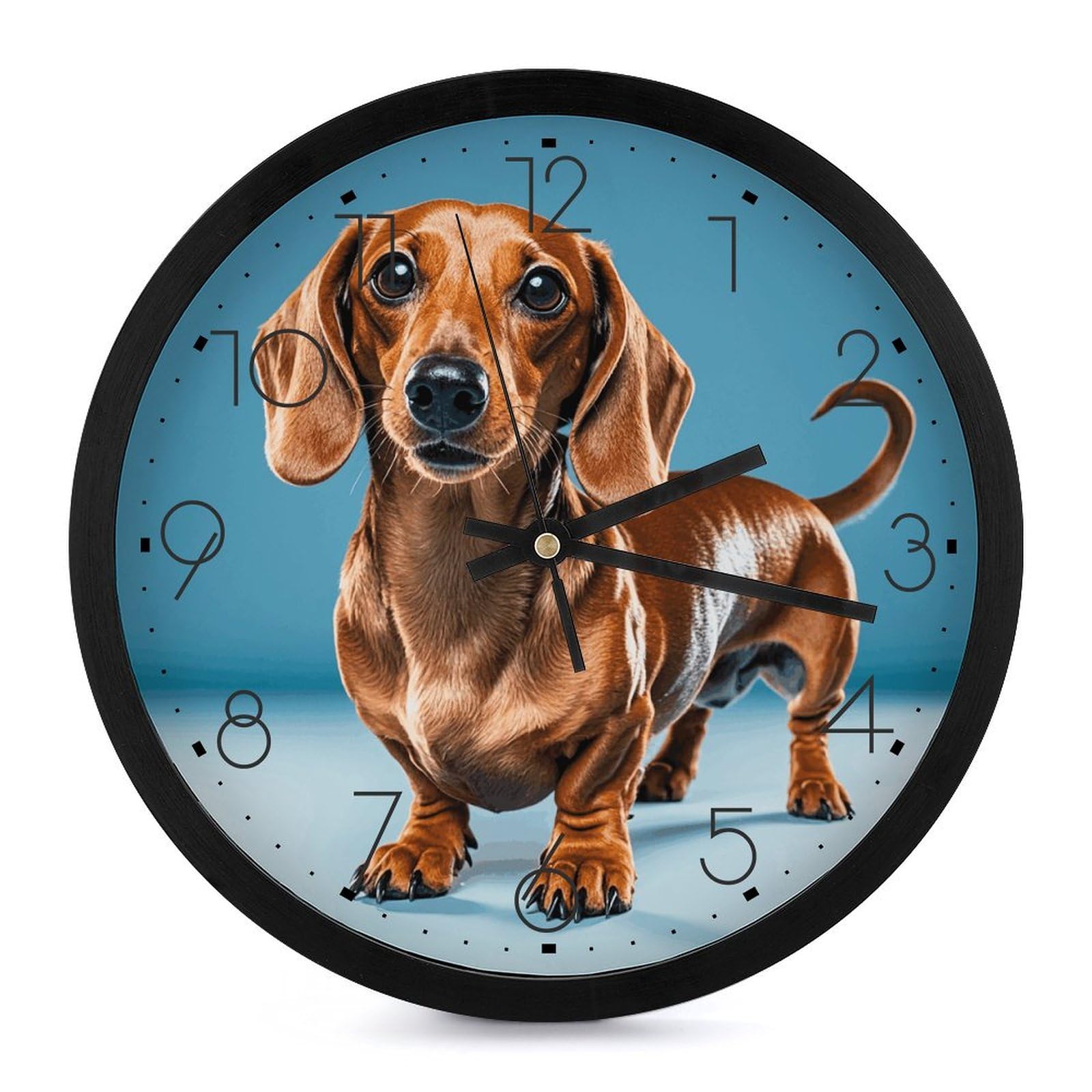 Horloge murale teckel personnalisée, le cadeau idéal pour les amoureux des chiens Weiner