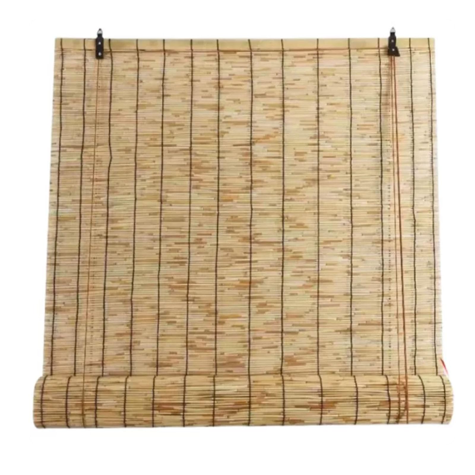 Handwoven Privacy Blinds,Outdoor Decorative Shades,Light Filtering Reed Curtain,Sun Shade Roller Shades,Natural Reed Roll-Up Blinds,Breathable Blinds,for Indoor,Outdoor (W100xH180cm/W39xH71in)